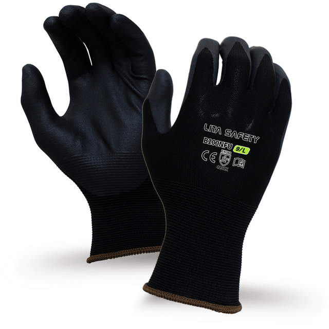 B100NFU | Black Nitrile Gloves