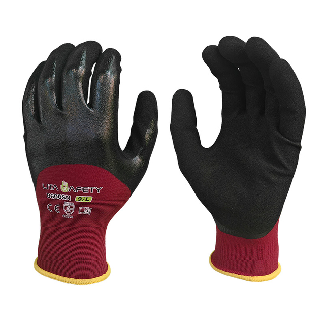 B6135SN Dual Nitrile Coated Safety Gloves