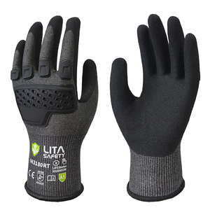 LTNS155PW – Cut Level 5 Impact Gloves for Winter – HPPE Terry Liner – Sandy Foam Nitrile Palm – TPR Back – EN388: 4X43EP, A5