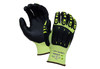 LTNF134RP – Impact Proof Gloves – 13G HPPE/Glass Fiber/Spandex Liner – Black Micro Foam Nitrile Palm – TPR Impact Back Protection – EN388: 4X43CP, ANSI A3
