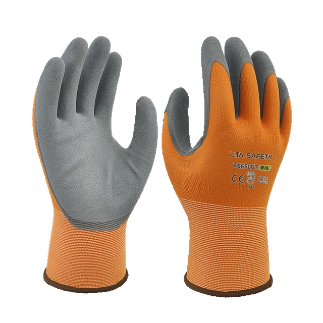 B66506T Palm Coated Nitrile Foam Gloves