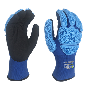 LTNS135PW – Cut Level 5 Impact Gloves for Winter – HPPE Terry Liner – Sandy Foam Nitrile Palm – TPR Back – EN388: 4X43EP, A5