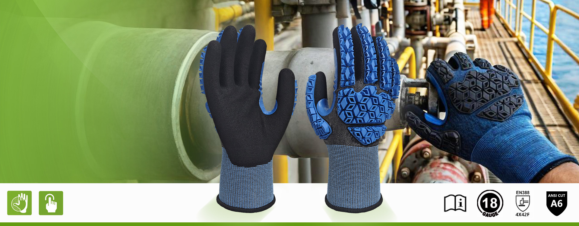 cut and impact resistant cold-protect gloves